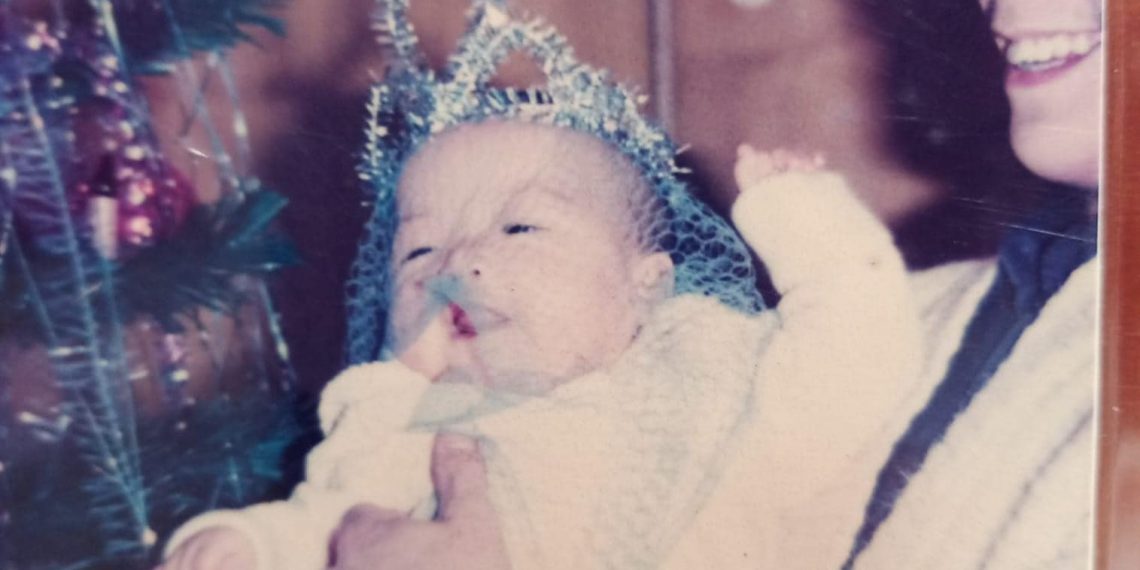 Tác giả lúc 4 tháng tuổi